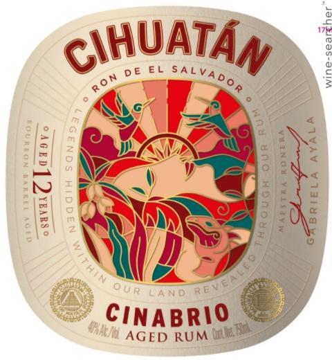 Cihuatan Cinabrio Rum 12 Year Old Rum, El Salvador