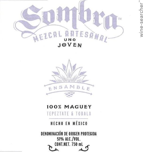 Sombra Ensamble Mezcal Joven Artesanal, Mexico