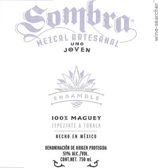 Sombra Ensamble Mezcal Joven Artesanal, Mexico