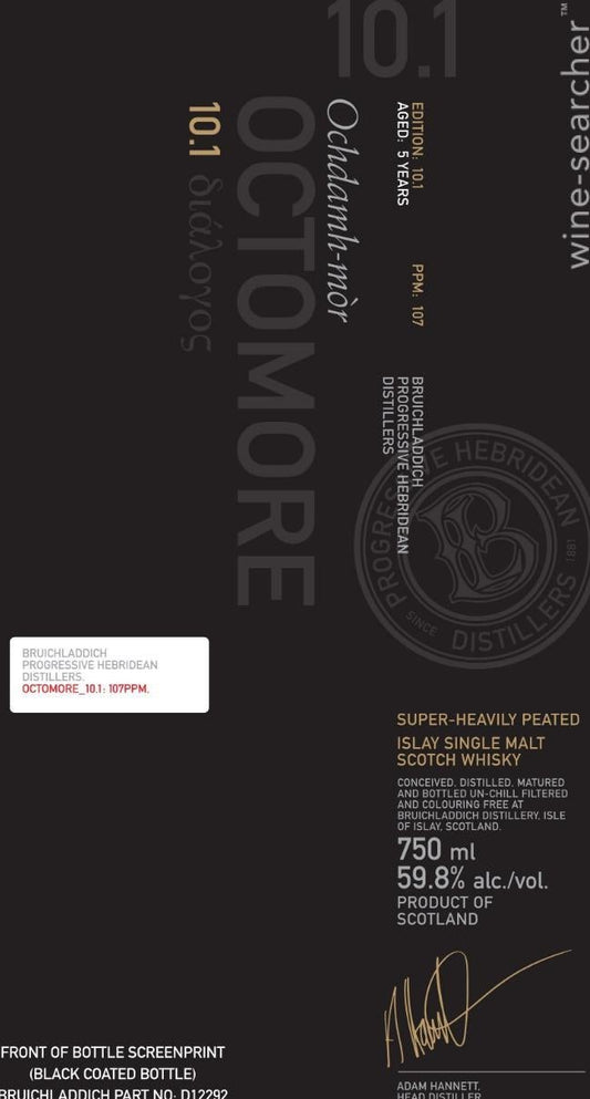 Bruichladdich Octomore Edition 10.1 Aged 5 Years Single Malt Scotch Whisky, Islay, Scotland