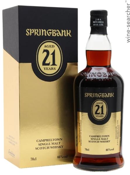 Springbank 21 Year Old Single Malt Scotch Whisky, Campbeltown, Scotland