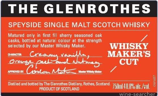 The Glenrothes 'Whisky Maker's Cut' Single Malt Scotch Whisky, Speyside, Scotland