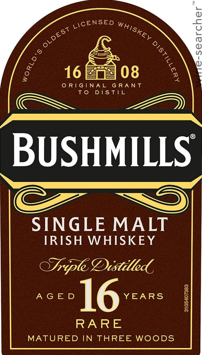 Bushmills 16 Year Old Single Malt Irish Whiskey, County Antrim, Northern Ireland