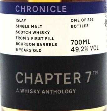 Chapter 7 Chronicle 8 Year Old Single Malt Scotch Whisky, Islay, Scotland