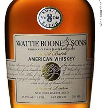 Wattie Boone & Sons Ancient Reserve 8 Year Old American Whiskey, Kentucky, USA