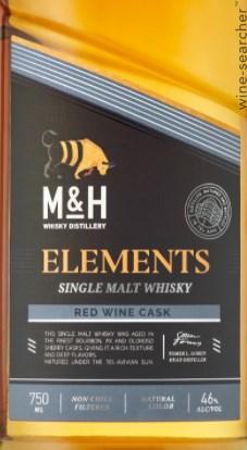 The Milk & Honey Distillery - M & H 'Elements' Red Wine Cask Single Malt Whisky, Israel