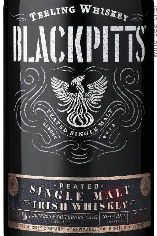 The Teeling Whiskey Co. 'Blackpitts' Peated Single Malt Irish Whiskey, Ireland