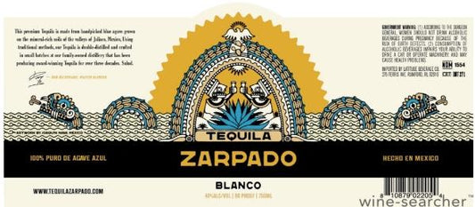 Zarpado Tequila Blanco, Jalisco, Mexico