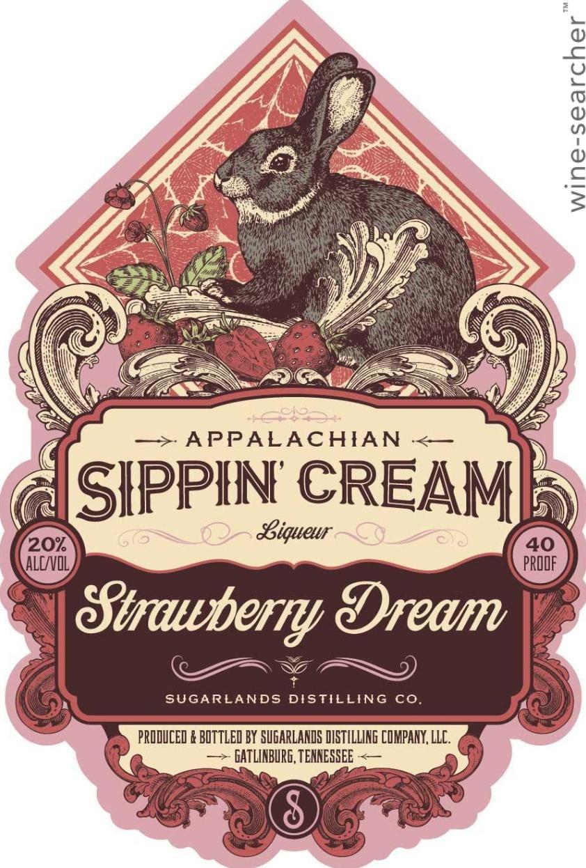 Sugarlands Shine Appalachian Sippin' Cream Strawberry Dream Cream Liqueur, Tennessee, USA