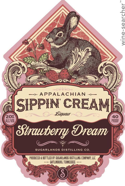 Sugarlands Shine Appalachian Sippin' Cream Strawberry Dream Cream Liqueur, Tennessee, USA