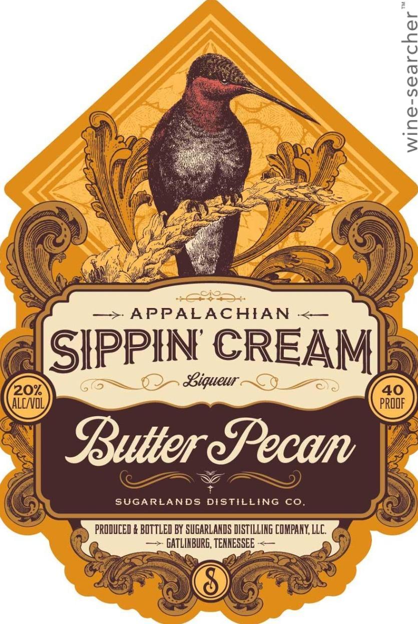 Sugarlands Shine Appalachian 'Sippin' Cream' Butter Pecan Cream Liqueur, Tennessee, USA