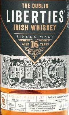 The Dublin Liberties Keeper's Coin 16 Year Old Single Malt Irish Whiskey, Ireland