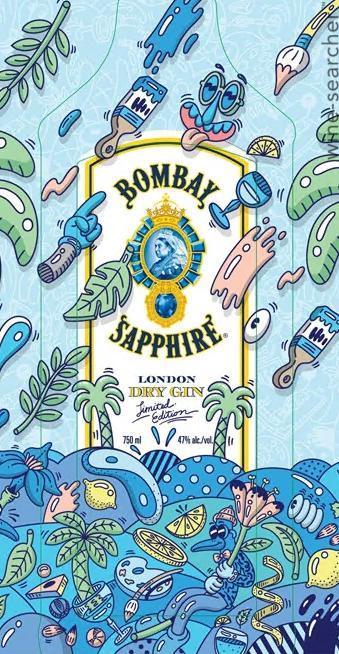 Bombay Sapphire Limited Edition 'Steven Harrington' London Dry Gin, England