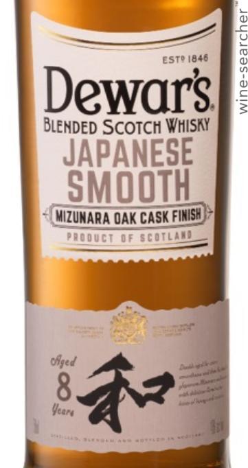 Dewar's 'Japanese Smooth' Mizunara Cask Finish 8 Year Old Blended Scotch Whisky, Scotland