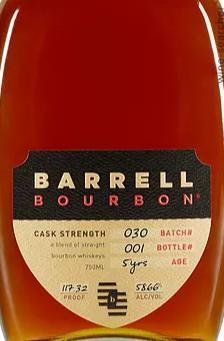 Barrell Batch 030 Cask Strength Bourbon Whiskey, Kentucky, USA