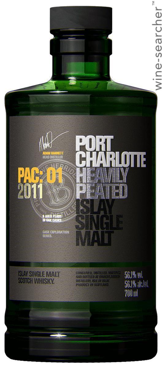 Bruichladdich Port Charlotte Cask Exploration Series PAC 01 Heavily Peated 8 Year Old Single Malt Scotch Whisky, Islay, Scotland