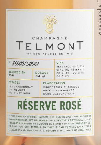 Telmont Reserve Rose, Champagne, France