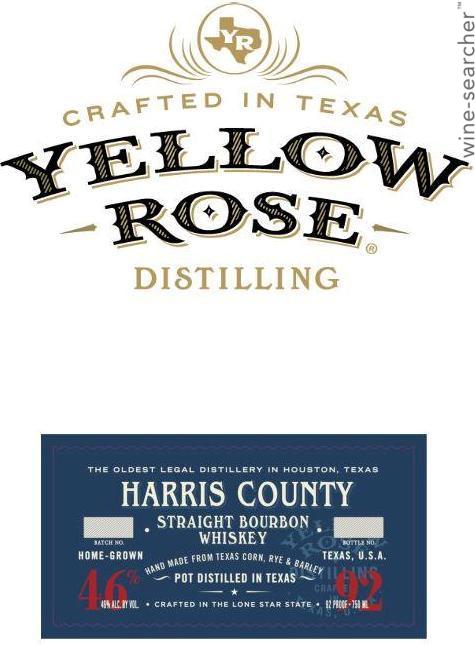 Yellow Rose Harris County Straight Bourbon Whiskey, Texas, USA