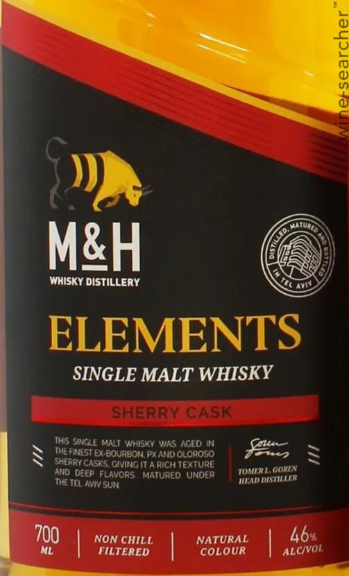 The Milk & Honey Distillery - M & H 'Elements' Sherry Single Malt Whisky, Israel