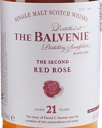 The Balvenie 'The Second Red Rose' 21 Year Old Single Malt Scotch Whisky, Speyside, Scotland