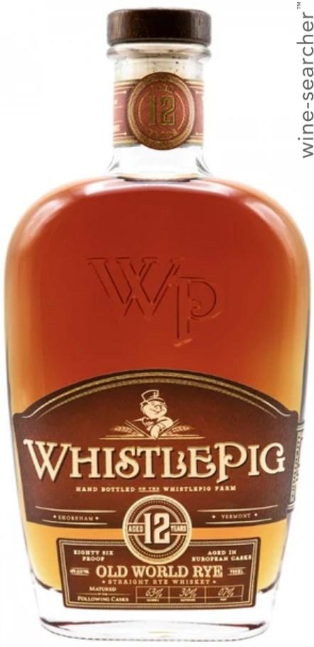 WhistlePig Old World Series Cask Finish 12 Years Old Straight Rye Whiskey, Vermont, USA