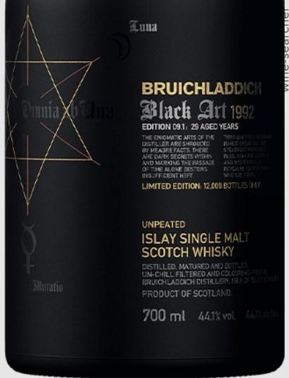 Bruichladdich Black Art 09.1 Edition 29 Year Old Unpeated Single Malt Scotch Whisky, Islay, Scotland