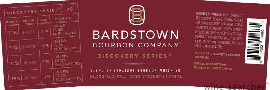 Bardstown Discovery Series No 5 Blend of Straight Bourbon Whiskies, USA