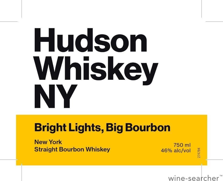 Tuthilltown Spirits Hudson Whiskey NY 'Bright Lights Big Bourbon' Straight Bourbon Whiskey, New York, USA