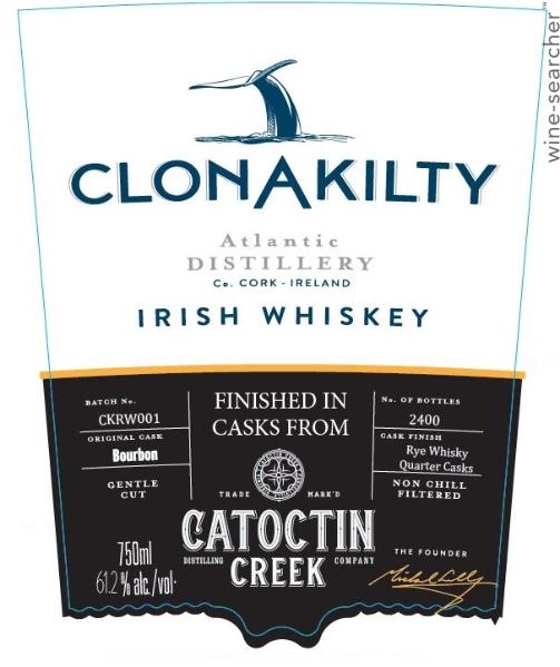 Clonakilty Atlantic Distillery Catoctin Creek Cask Finish Irish Whiskey, Ireland