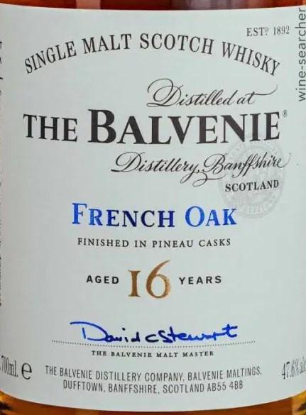 The Balvenie French Oak 16 Year Old Single Malt Scotch Whisky, Speyside, Scotland