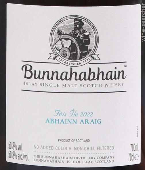 2022 Bunnahabhain Feis Ile Abhainn Araig Single Malt Scotch Whisky, Islay, Scotland