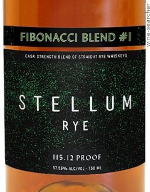 Stellum Black Fibonacci Blend Straight Rye Whiskey, Indiana, USA