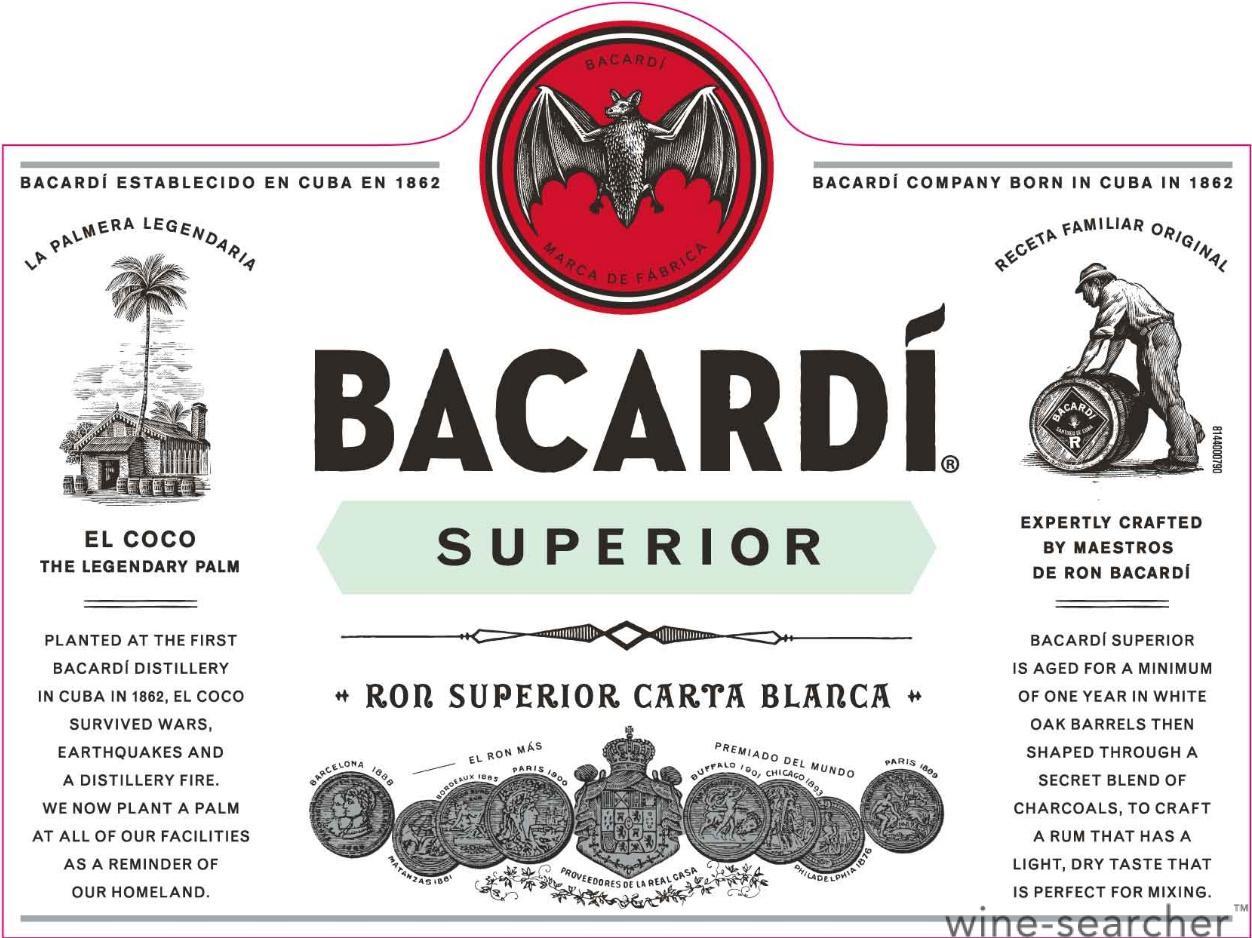 Bacardi Carta Blanca Superior White Rum, Puerto Rico