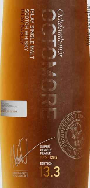 Bruichladdich Octomore Edition 13.3 Super Heavily Peated Single Malt Scotch Whisky, Islay, Scotland