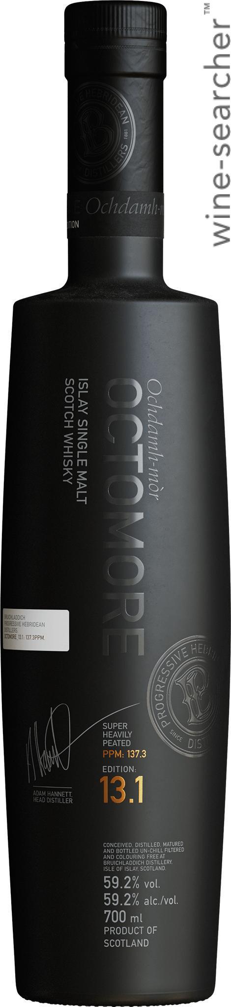 Bruichladdich Octomore Edition 13.1 Super Heavily Peated Single Malt Scotch Whisky, Islay, Scotland