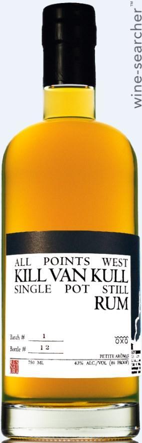 All Points West Distillery Kill Van Kull Single Pot Still Rum, New Jersey, USA