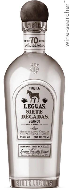 Siete 7 Leguas 'Siete Decadas' Tequila Blanco, Jalisco, Mexico