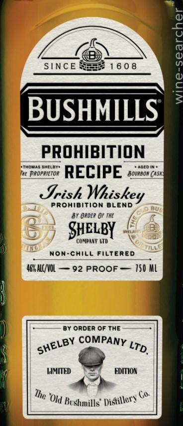 Bushmills Prohibition Recipe 'By Order of the Shelby Company Ltd' Irish Whiskey, Ireland