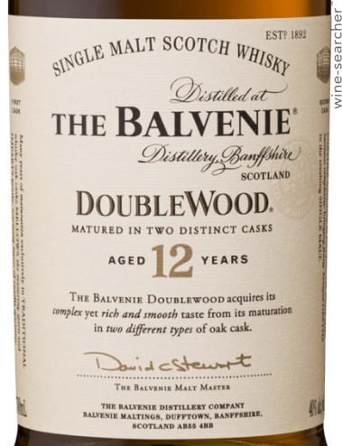 The Balvenie DoubleWood 12 Year Old Single Malt Scotch Whisky, Speyside, Scotland