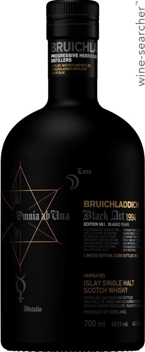 Bruichladdich Black Art 08.1 Edition 26 Year Old Unpeated Single Malt Scotch Whisky, Islay, Scotland