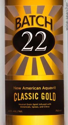 Batch 22 Classic Gold New American Aquavit, California, USA