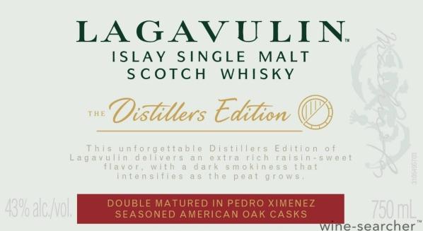 2022 Lagavulin 'The Distillers Edition' Double Matured Single Malt Scotch Whisky, Islay, Scotland