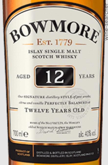 Bowmore 12 Year Old Single Malt Scotch Whisky, Islay, Scotland