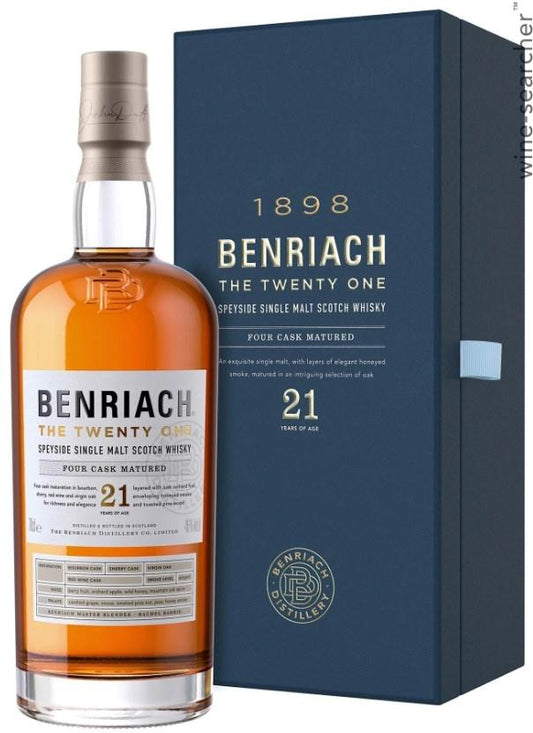 The BenRiach Four Cask Maturation 21 Year Old Single Malt Scotch Whisky, Speyside, Scotland